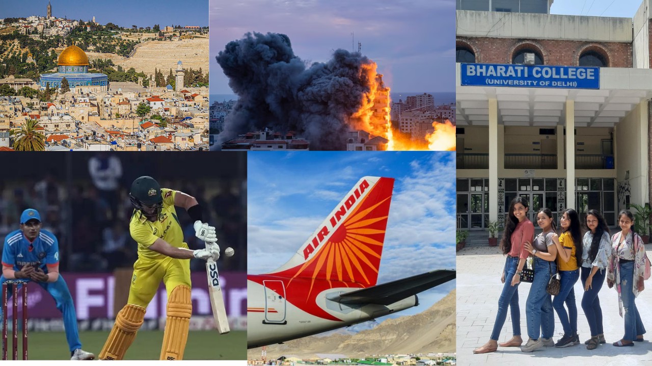 Indians stranded in Jerusalem, flights cancelled, Hindu temple in New Jersey, video of girl students made, India-Australia match today